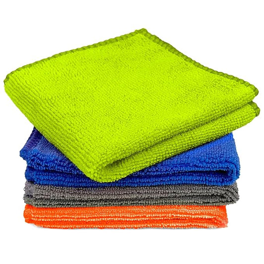 Microfiber Cloth - 4 pcs 25X25 cms 280 GSM Cleaning Kit Cloth for Laptop
